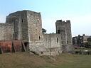 Rochester Castle curtain wall from the south-east   © kent county council