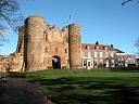 Tonbridge Castle gatehouse from the inside of the bailey   © kent county council