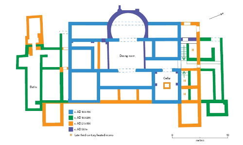 Plan of Lullingstone Roman villa