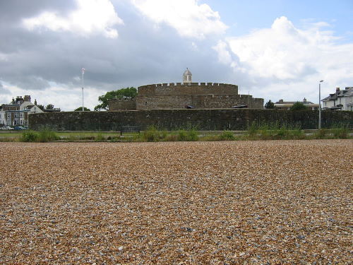 Deal Castle from the beach   © kent county council